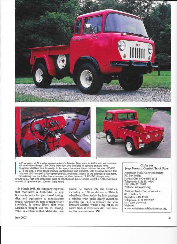 1957 -  1965 jeep forward control truck 8 pg color article