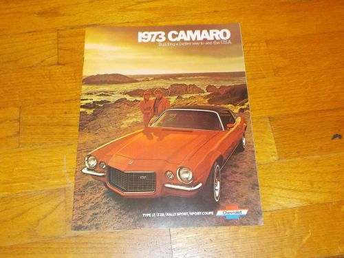 1973 chevrolet camaro z28 lt rally sport sales brochure dealer literature