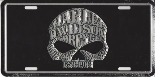 Harley-davidson willie g. skull license plate - c55001