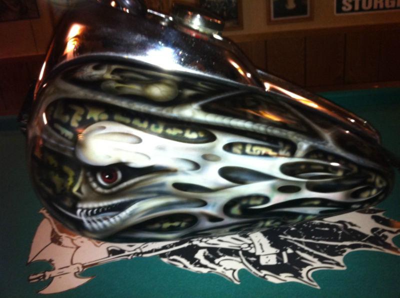 Harley fxr shovelhead custom painted tank and fenders