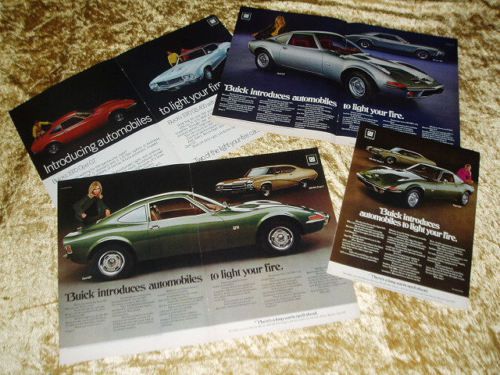 1969-1970 buick opel gt vtg/original ad lot (4) gt/1.1 sr/1.9 liter engine/parts