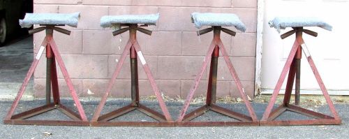 Set of 4 hostar motorboat stands / 29-45&#034; / painted - used