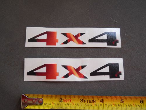 &#034;4x4&#034; replacement decals (pair) for jeep and others - flames