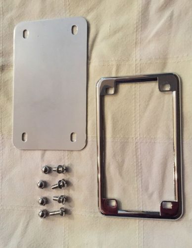 Chrome license frame and backing plate set