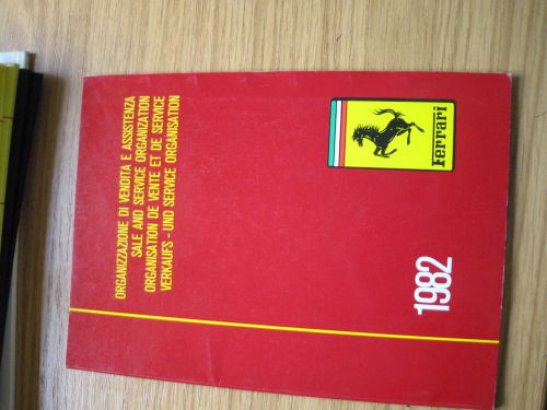 Ferrari dealer directory 1982