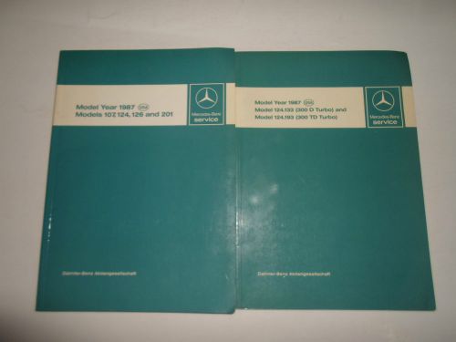 1987 mercedes 124 107 126 201 300td introduction into service manual 2 vol set