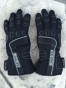 Black waterproof sedici motorcycle gloves - ladies small