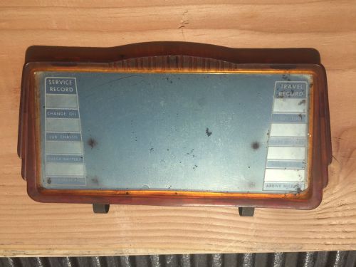 Vintage service record sun visor art-deco bakelite ratrod unique antique car