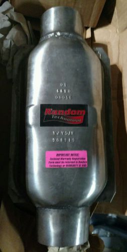 Random technology 3.5&#034; race high flow catalytic converter 12&#034;  length nos new