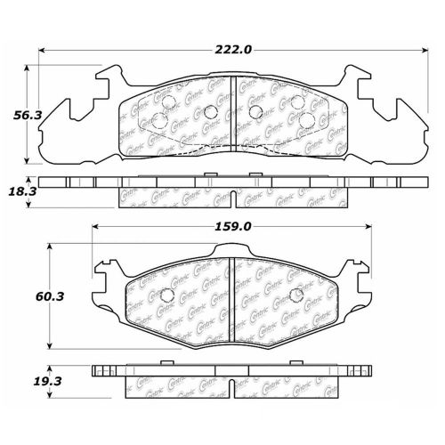 Disc brake pad-posi-quiet metallic w/shims &amp; hardware-preferred front centric