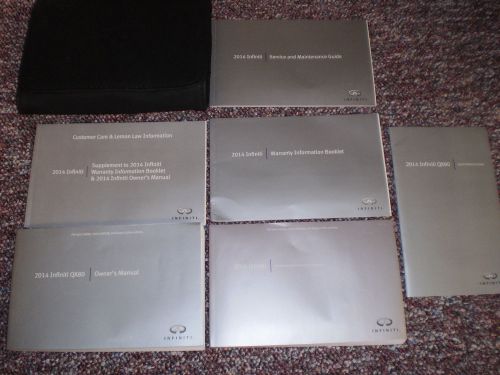 2014 infiniti qx80 complete suv owners manual books navigation guide case all