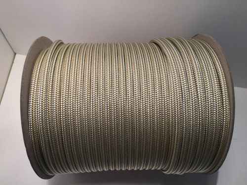Anchor line 3/8&#034; x 100ft gold &amp; white double braid nylon/ rope  made in the usa