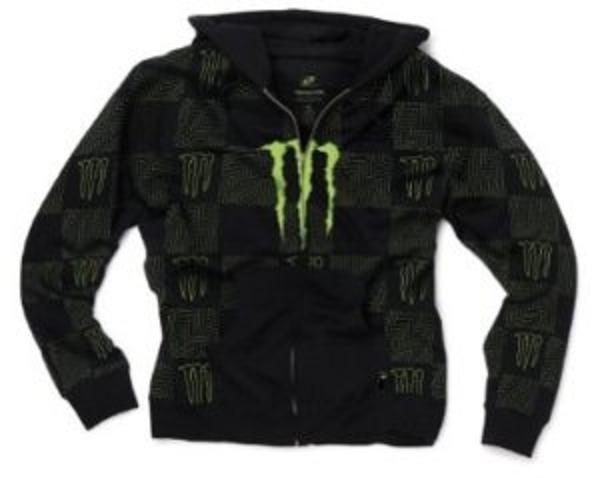 Monster energy axis zip up hoodie xl 36019-001-054 blowout!!