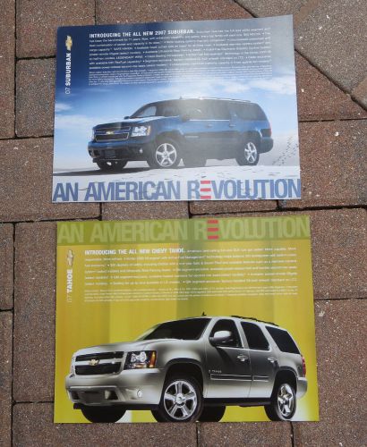 2007 chevrolet tahoe and suburban brochure card