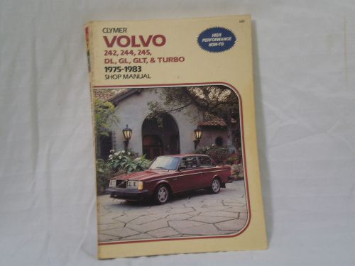 Volvo 242 244 245 dl gl glt turbo clymer shop repair manual 1975-1983