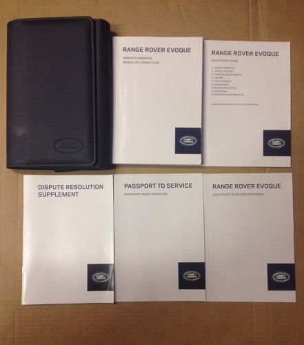 2014 range rover evoque owner&#039;s manual with case