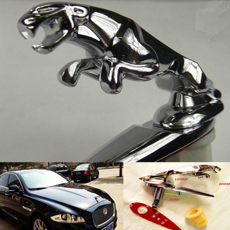 Antirust for jaguar jag leaper cat emblem decal badge chrome 360 degrees revolve