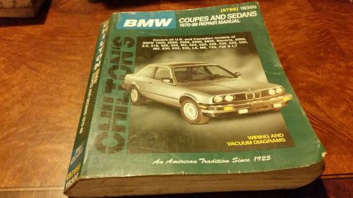 Chilton bmw 1970-88 repair manual coupes sedans (8789) very good condition