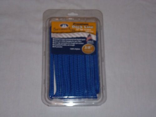 Blue premium braided 1/2&#034; x 20&#039; quality boat dock line / rope