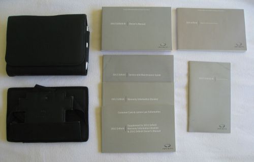 2012 infiniti m m37 m56 oem owner&#039;s owners manual set w/cases  &amp; nav (nq)