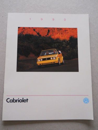 1990 volkswagen cabriolet dealer sales brochure