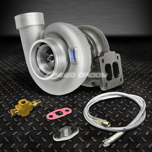 Gt45 800+hp t4/t66 3.5&#034; v-band 1.05 a/r 92 trim turbo charger+36&#034;oil feed line