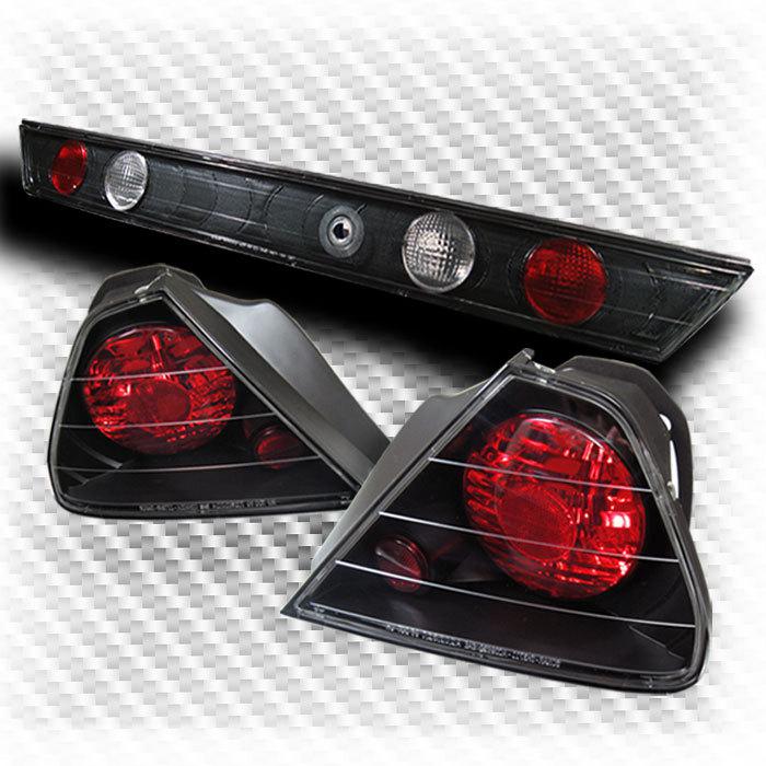 1998-2002 honda accord 2 door tail lights+center pieces lamp pair new set light