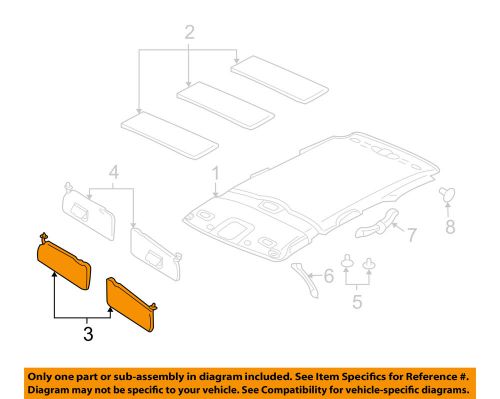 Ford oem interior-roof-sunvisor left 5l8z7804105cab