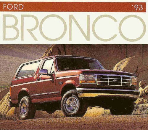 1993 ford bronco brochure -eddie bauer bronco-bronco xlt-bronco custom 4x4