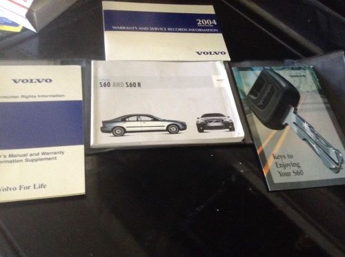 2004 volvo s60 and s60r owners manual with case oem