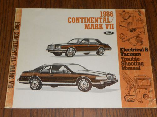 1986 lincoln continental / mark vii / wiring &amp; vacuum diagram shop manual