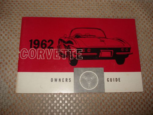 1962 chevy corvette owners manual glove box book