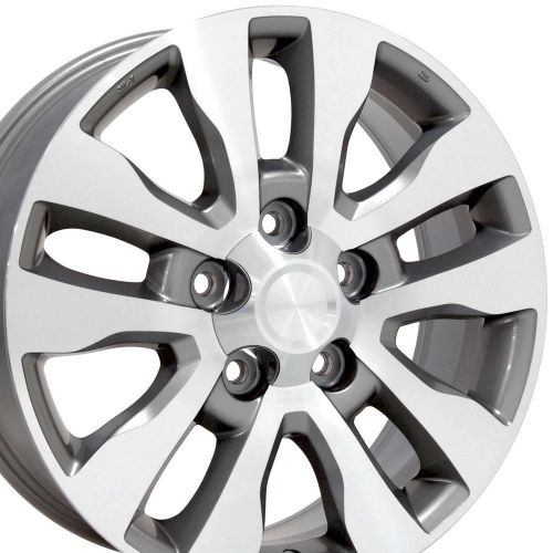 20&#034; tundra style wheel silver machined face 20x8 rim fits toyota lexus