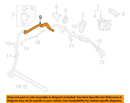 Mitsubishi oem 00-05 eclipse-power steering suction hose mr316989