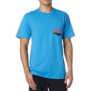 Fox racing libra mens short sleeve pocket t-shirt electric blue