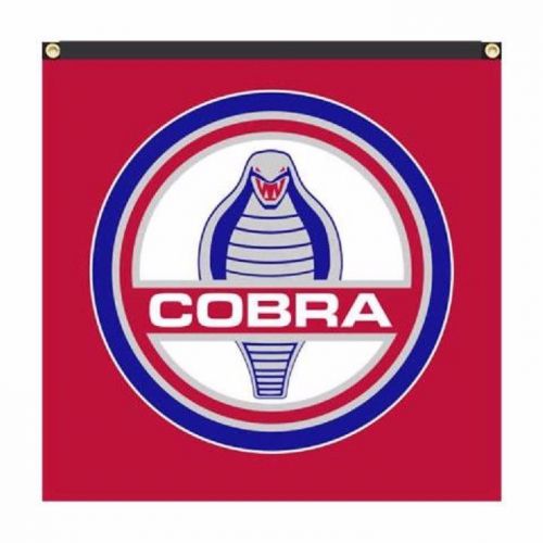 Ford cobra red circle flag banner sign 4x2 feet