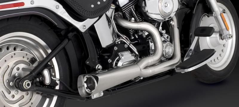 Vance hines brushed competition series 2:1 exhaust for 2000-2014 harley softail