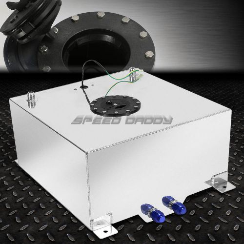 20 gallon/78 liter polished aluminum racing drift fuel cell tank+level sender