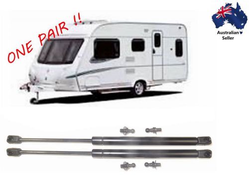 Gas struts 195mm long at 125 newtons with ball fittings suit caravan hatch