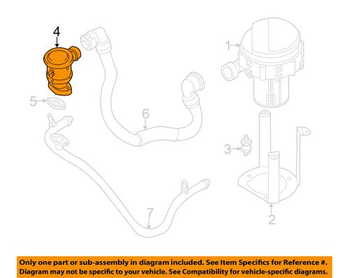 Bmw oem 01-03 525i 2.5l-l6 emission-air valve 11727540468