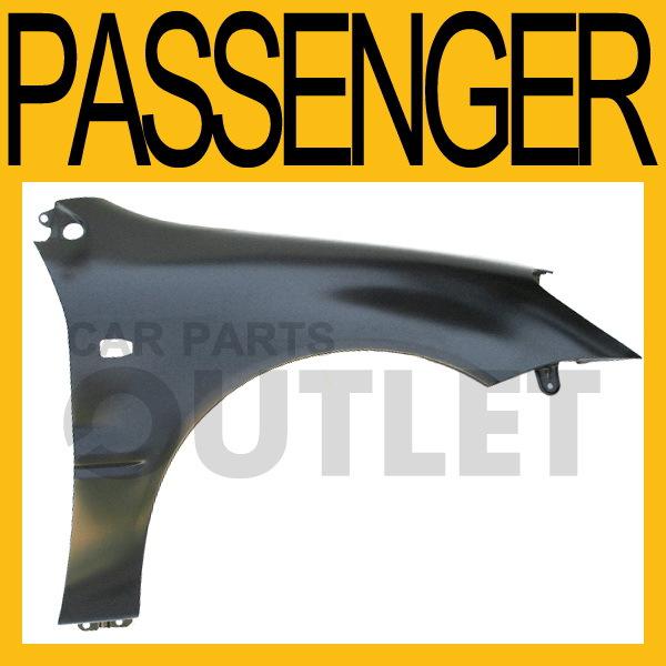 04 05 06 lancer es ront fender primered steel 4dr sedan non-turbo/ralliart right