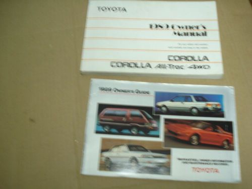 1989 toyota corolla all-trac/4wd owners manual