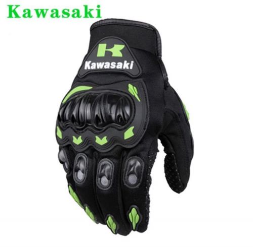 Kawasaki motorcycle gloves men driving biker full finger armor safety motorcross