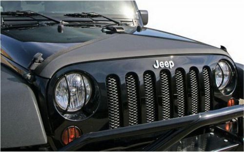 Rampage jeep 1102 hood bra jk wrangler 07-10 2dr &amp; 4dr black denim