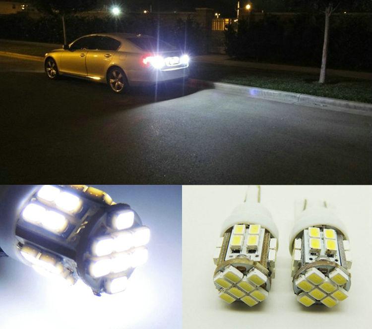 2x 24smd xenon white reverse light backup bulb lamp led 921 194 t10 168 c/w