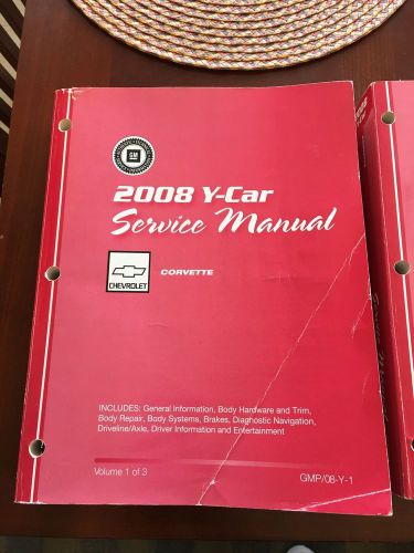 2008 chevrolet corvette factory service repair manual, base and z06, 3 vol set