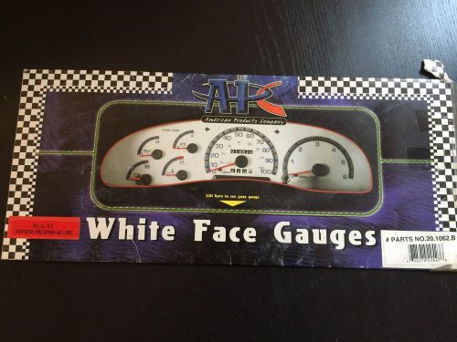 Apc 95 96 97 toyota tacoma automatic white face glow through gauges mph blue