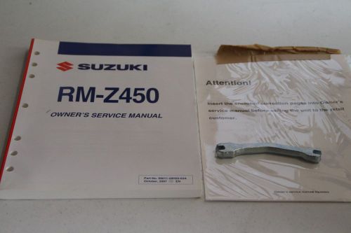 Suzuki owner owners manual guide book 2007 rm-z450 rm z450 atv