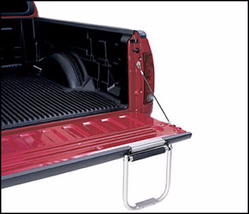 Fold out tailgate step. truck pickup bed storage stand cargo freight rack travel