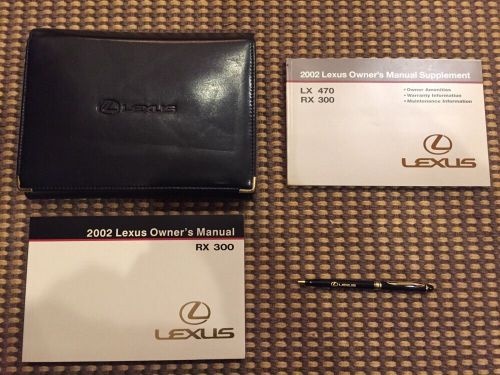 02 2002 lexus rx rx300 owners owner&#039;s manual books set and case oem